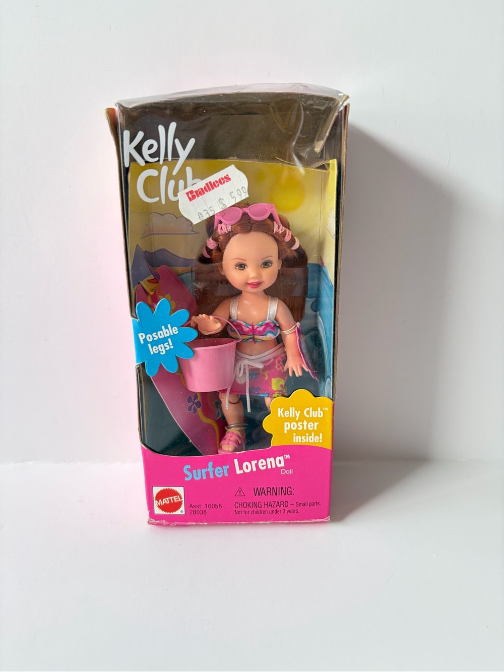 NIB Barbie Kelly Club Surfer Lorena Doll with posable legs